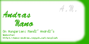 andras mano business card